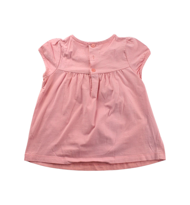 A Pink Short Sleeve Dresses from Kingkow in size 4T for girl. (Back View)
