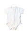 A White Short Sleeve Bodysuits from Emile et Rose in size 3-6M for girl. (Front View)