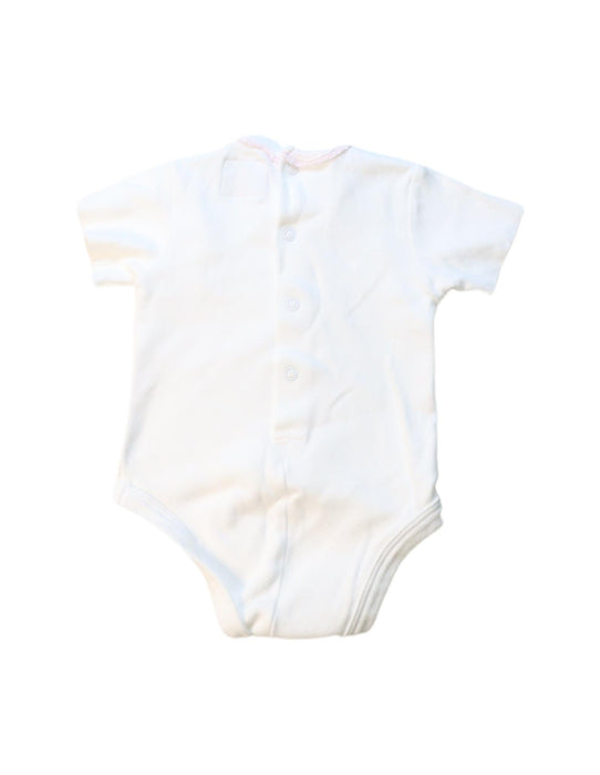 A White Short Sleeve Bodysuits from Emile et Rose in size 3-6M for girl. (Back View)