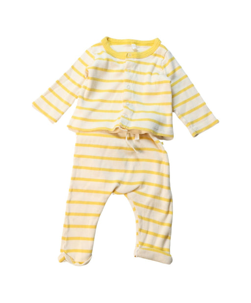 A Yellow Pants Sets from Petit Bateau in size 3-6M for neutral. (Front View)
