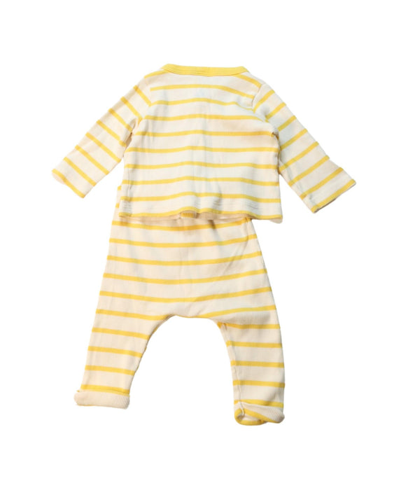 A Yellow Pants Sets from Petit Bateau in size 3-6M for neutral. (Back View)