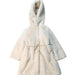 A Ivory Coats from Il Gufo in size 5T for girl. (Front View)