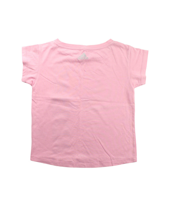 A Pink Short Sleeve T Shirts from Adidas in size 7Y for girl. (Back View)