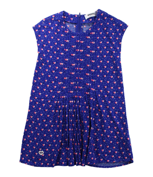 A Blue Short Sleeve Dresses from Rykiel Enfant in size 6T for girl. (Front View)