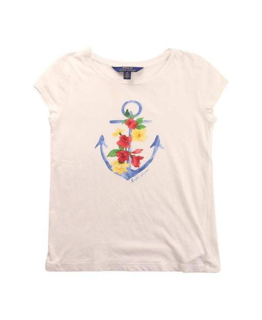 A White Short Sleeve T Shirts from Moncler in size 6T for girl. (Front View)