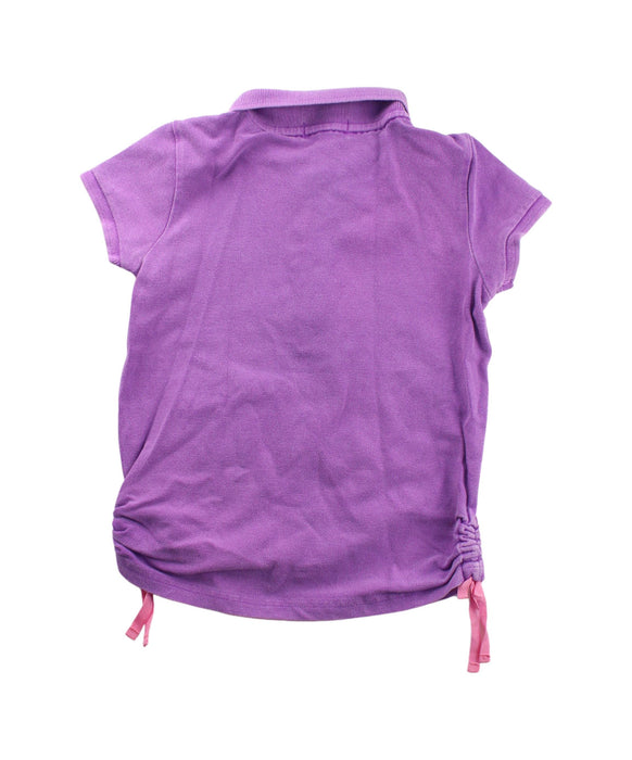 A Purple Short Sleeve Polos from Polo Ralph Lauren in size 6T for girl. (Back View)