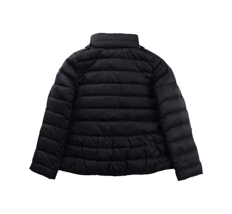 A Black Puffer/Quilted Jackets from Burberry in size 6T for boy. (Back View)
