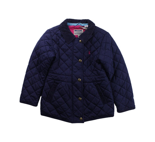 A Blue Puffer/Quilted Jackets from Joules in size 4T for boy. (Front View)