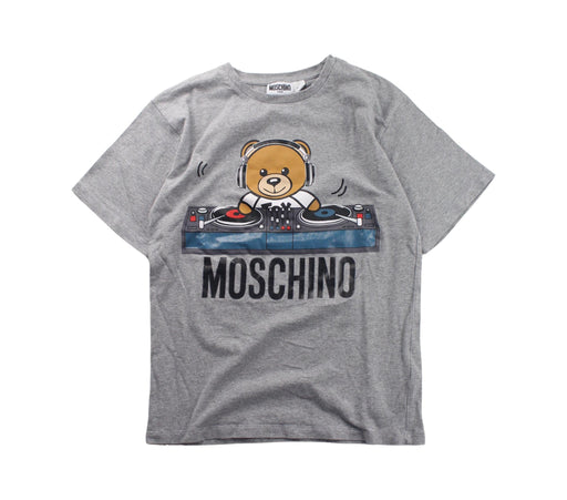 A Grey Short Sleeve T Shirts from Moschino in size 10Y for boy. (Front View)