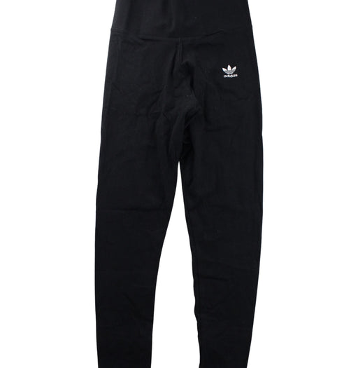 A Black Leggings from Adidas in size 14Y for girl. (Front View)