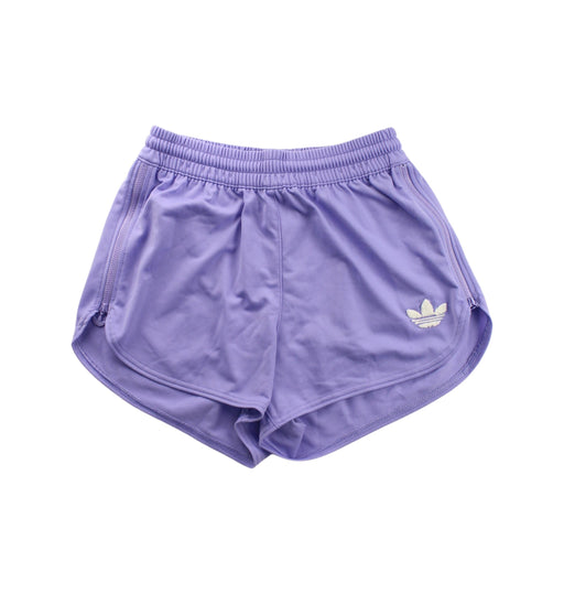 A Purple Shorts from Adidas in size 14Y for girl. (Front View)
