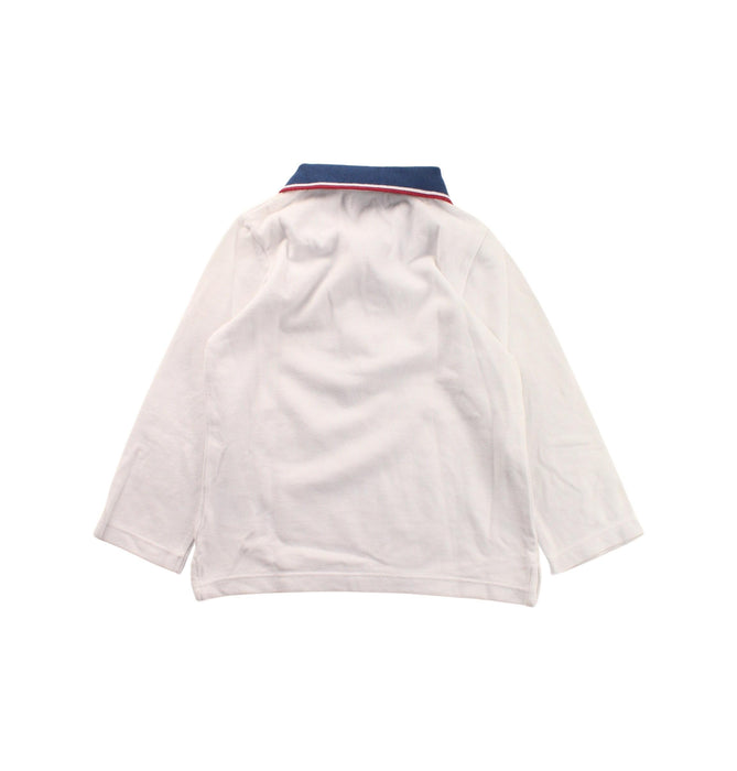 A White Long Sleeve Polos from Jacadi in size 3T for boy. (Back View)