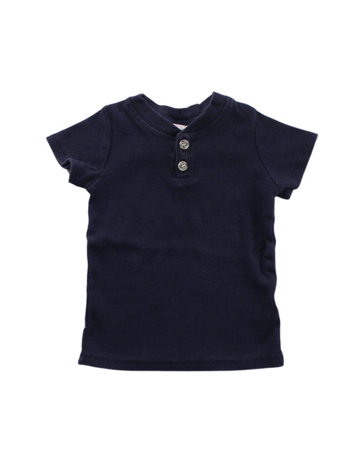 A Blue Short Sleeve Tops from Seed in size 6-12M for girl. (Front View)
