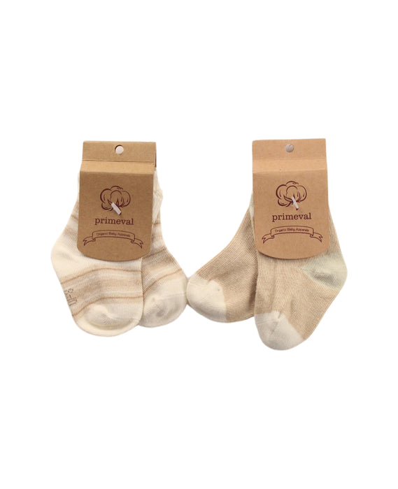 A Beige Socks from Primeval in size 0-3M for neutral. (Front View)