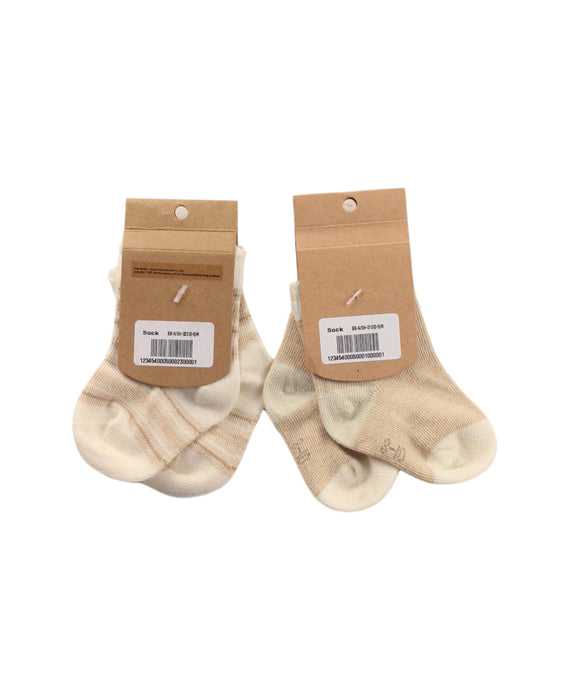 A Beige Socks from Primeval in size 0-3M for neutral. (Back View)
