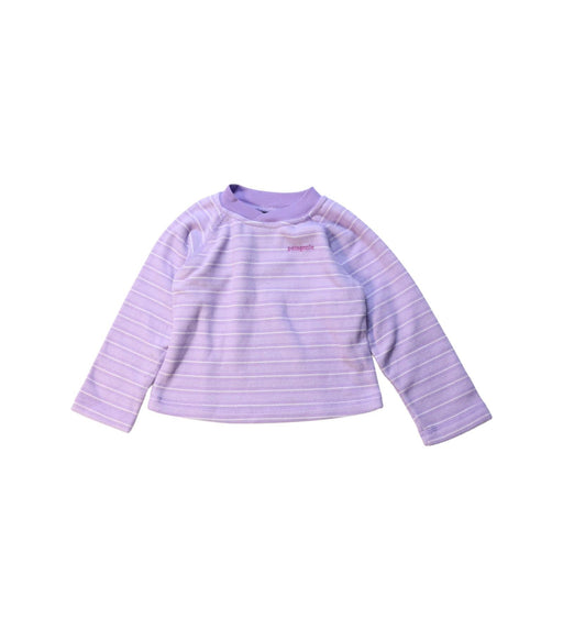 A Purple Long Sleeve Tops from Patagonia in size 6-12M for girl. (Front View)