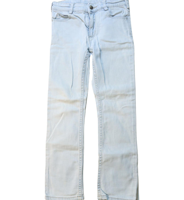 A White Jeans from Jacadi in size 6T for boy. (Front View)