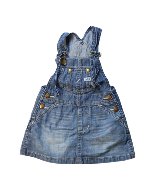 A Blue Overall Dresses from Lee in size 12-18M for girl. (Front View)