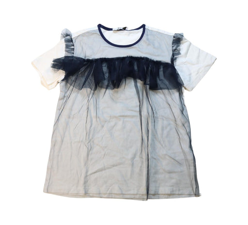 A Blue Short Sleeve Dresses from MSGM in size 10Y for girl. (Front View)