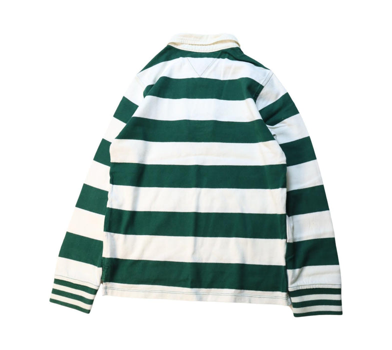 A Green Long Sleeve Polos from Tommy Hilfiger in size 8Y for boy. (Back View)