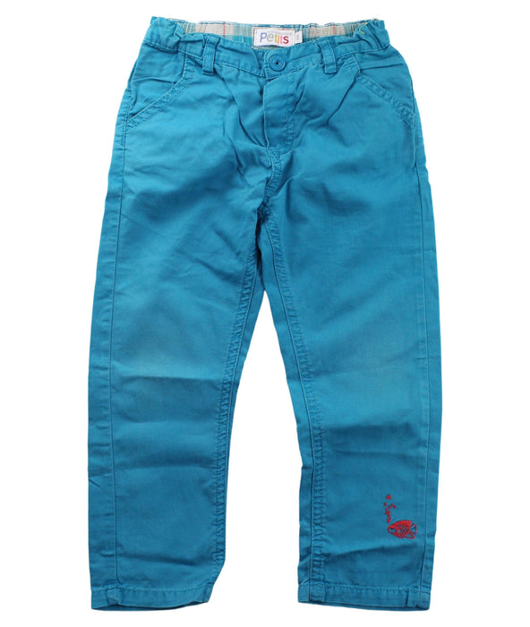 A Blue Casual Pants from La Compagnie des Petits in size 3T for boy. (Front View)