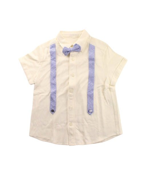 A White Short Sleeve Shirts from Nicholas & Bears in size 6T for boy. (Front View)
