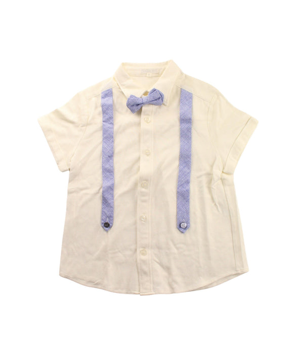 A White Short Sleeve Shirts from Nicholas & Bears in size 6T for boy. (Front View)