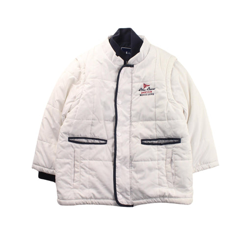 A White Puffer/Quilted Jackets from Nicholas & Bears in size 3T for boy. (Front View)