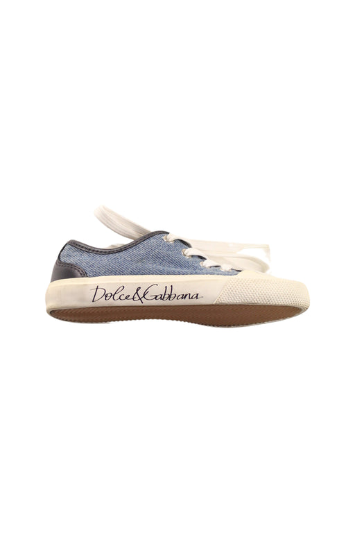 A Blue Sneakers from Dolce & Gabbana in size 3T for boy. (Front View)