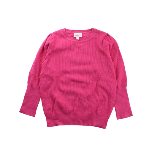 A Pink Knit Sweaters from Seed in size 4T for girl. (Front View)
