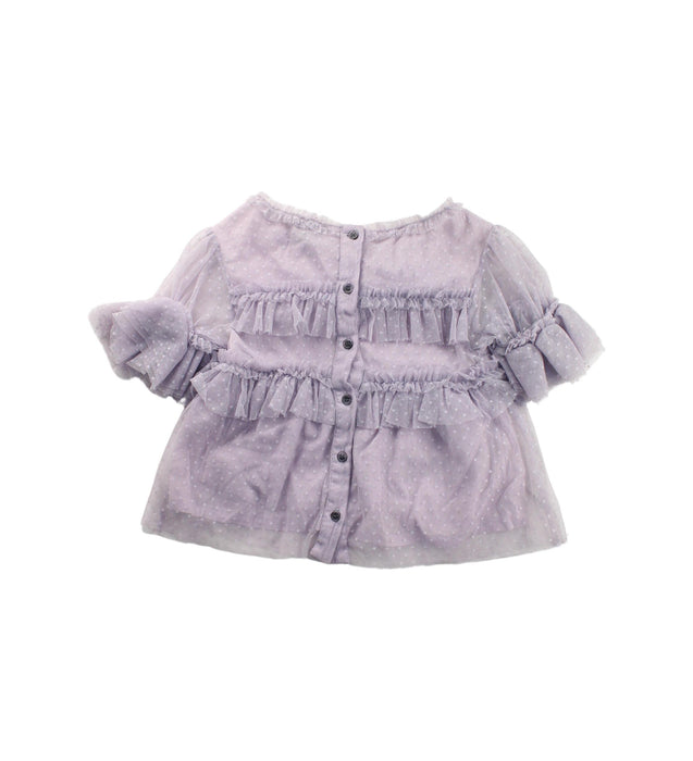 A Purple Short Sleeve Tops from Velveteen in size 4T for girl. (Back View)