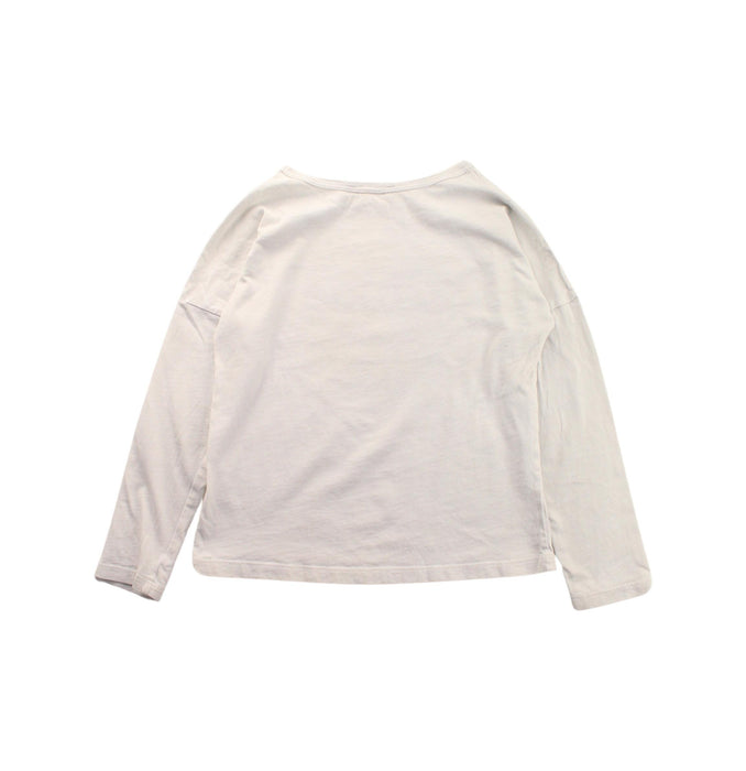 A White Long Sleeve T Shirts from Chloe in size 6T for neutral. (Back View)