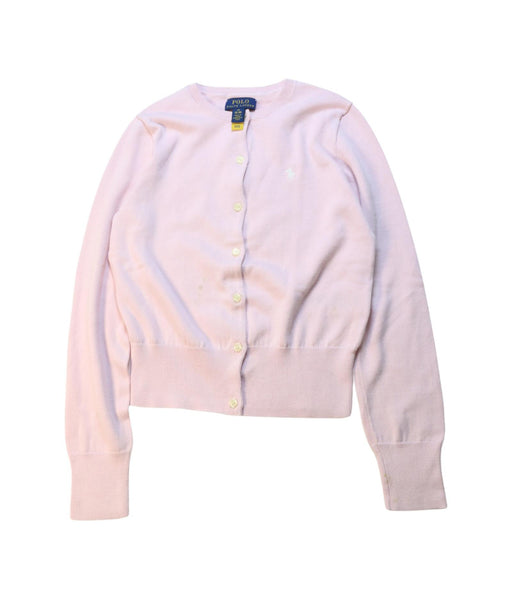 A Pink Cardigans from Polo Ralph Lauren in size 8Y for girl. (Front View)