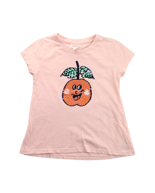 A Pink Short Sleeve T Shirts from Seed in size 4T for girl. (Front View)