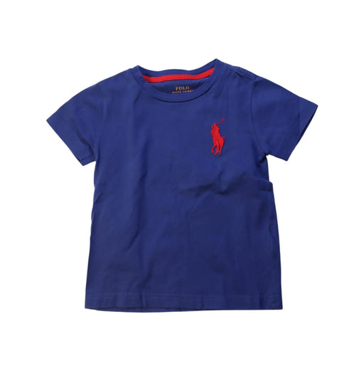A Blue Short Sleeve T Shirts from Polo Ralph Lauren in size 3T for boy. (Front View)