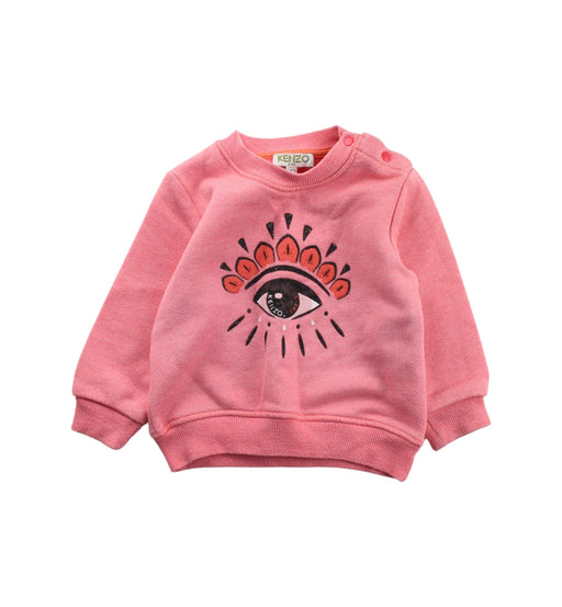 A Pink Crewneck Sweatshirts from Kenzo in size 6-12M for girl. (Front View)