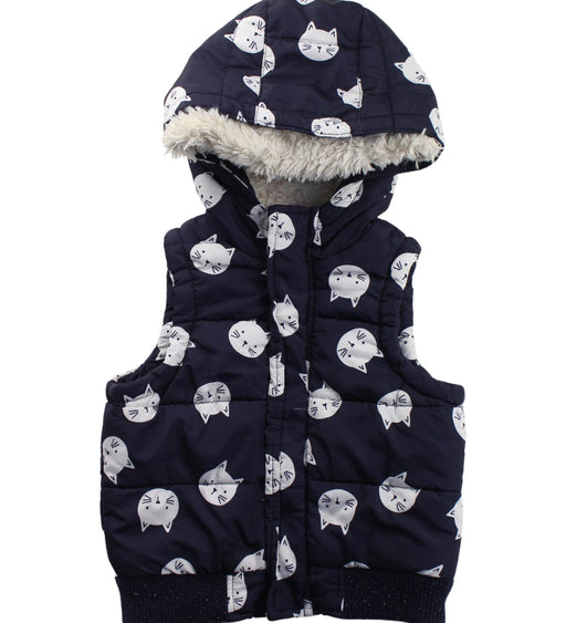 A Blue Outerwear Vests from Seed in size 12-18M for girl. (Front View)