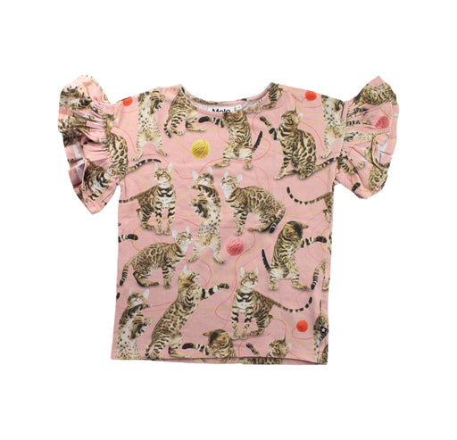A Pink Short Sleeve Tops from Molo in size 8Y for girl. (Front View)