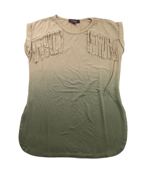 A Beige Sleeveless Tops from Imoga in size 6T for girl. (Front View)