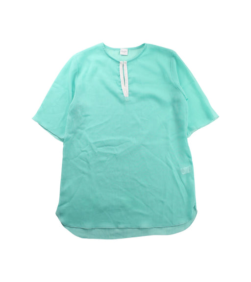 A Green Short Sleeve Tops from Rosalba Milano in size 8Y for girl. (Front View)