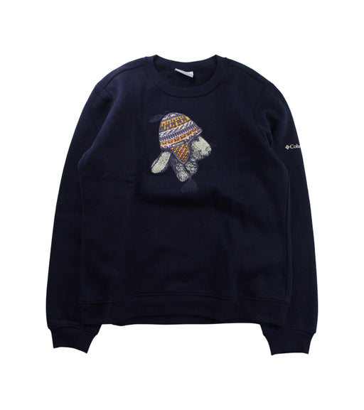 A Blue Crewneck Sweatshirts from Columbia in size 14Y for boy. (Front View)
