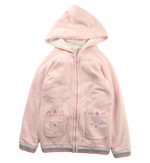 A Pink Zippered Sweatshirts from Chickeeduck in size 7Y for girl. (Front View)