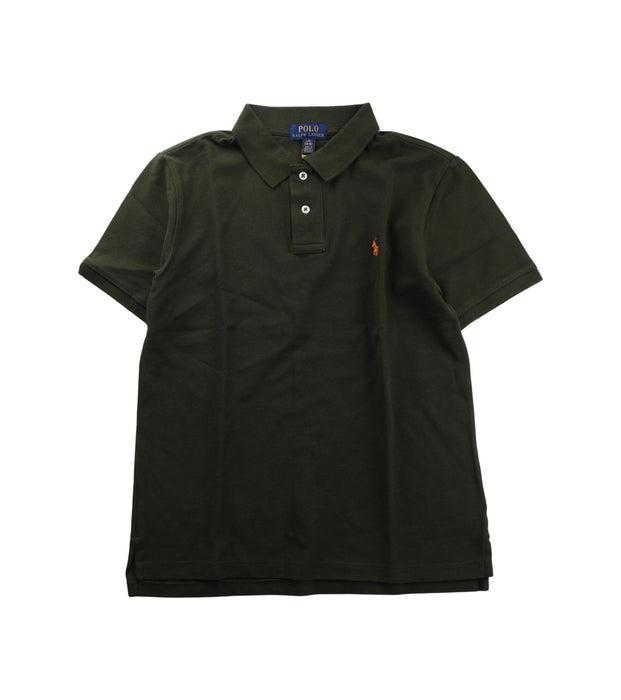 A Green Short Sleeve Polos from Polo Ralph Lauren in size 14Y for boy. (Front View)