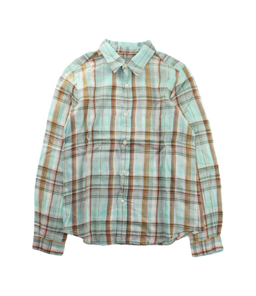 A Green Long Sleeve Shirts from Bonpoint in size 10Y for boy. (Front View)