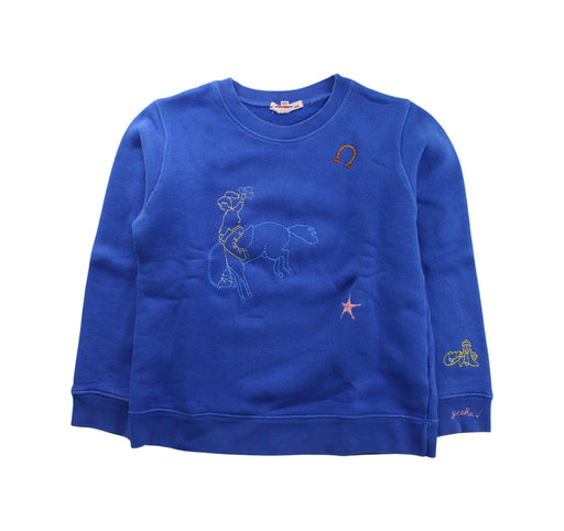 A Blue Crewneck Sweatshirts from Bonpoint in size 10Y for boy. (Front View)