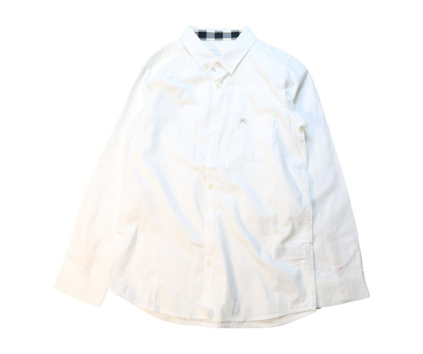 A White Long Sleeve Shirts from Burberry in size 12Y for boy. (Front View)