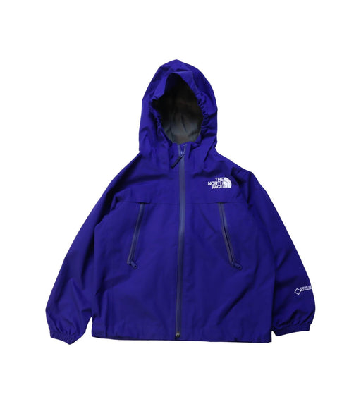 A Blue Lightweight Jackets from The North Face in size 4T for boy. (Front View)
