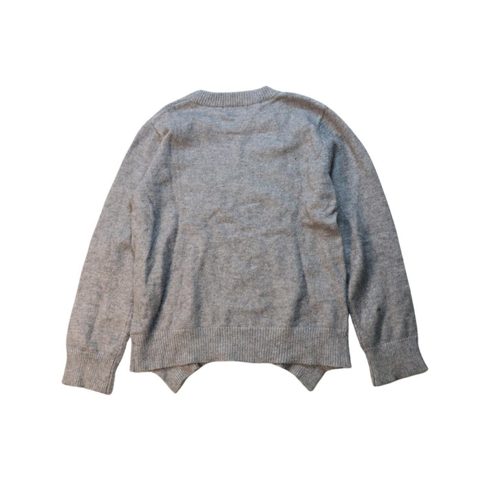A Grey Knit Sweaters from Momonittu in size 8Y for girl. (Back View)