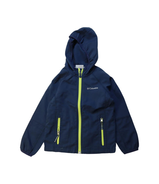 A Green Lightweight Jackets from Columbia in size 4T for boy. (Front View)