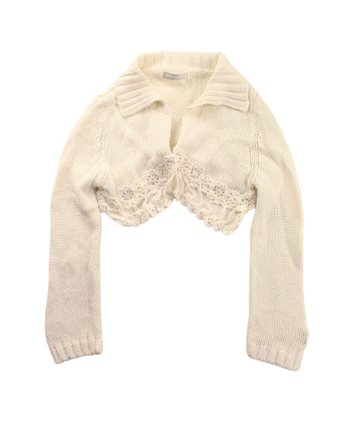 A White Cardigans from I Pinco Pallino in size 10Y for girl. (Front View)